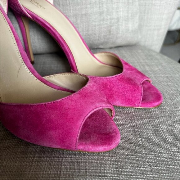 Botkier Anna High Heels Womens Sz 8.5 Ankle Strap Tassel Suede Party Going Out - Picture 4 of 11